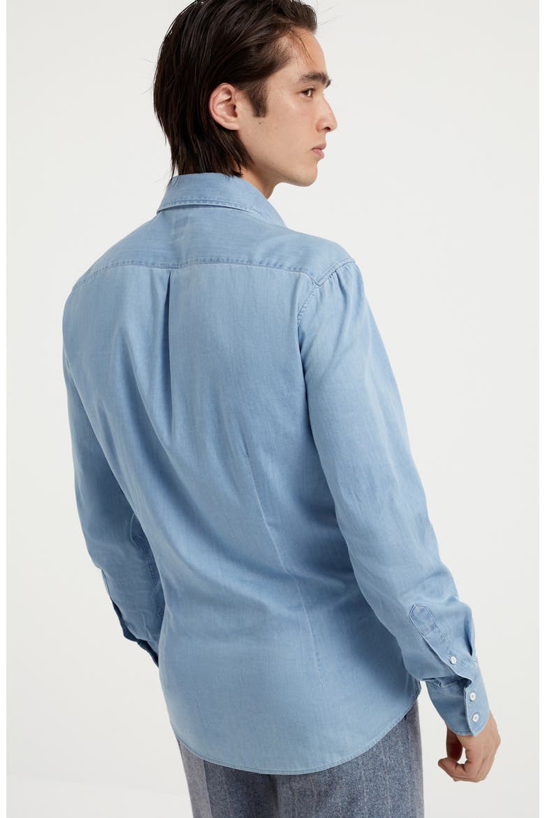 Lightweight denim shirt, Alternate, color, Light Denim