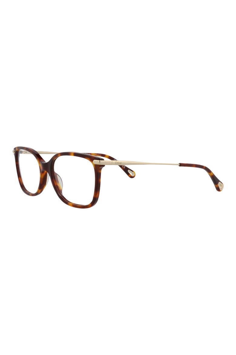 Core 51mm Square Optical Glasses, Alternate, color, HAVANA GOLD TRANSPARENT
