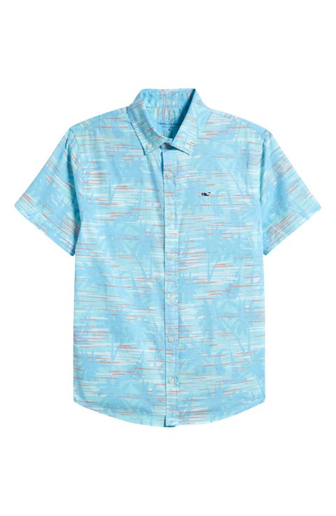 Kids' Bass in Waves Short Sleeve Button-Down Shirt (Toddler, Little Kid & Big Kid)
