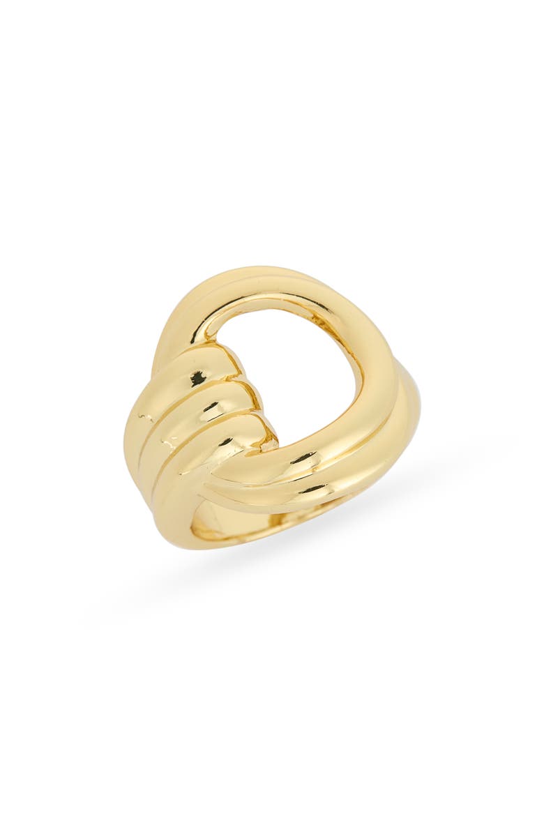 Demi Fine Side Knot Ring, Main, color, GOLD
