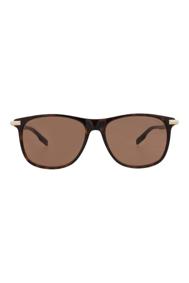 56mm Rectangular Sunglasses, Main, color, HAVANA HAVANA BROWN