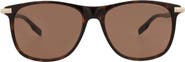 Montblanc 56mm Rectangular Sunglasses