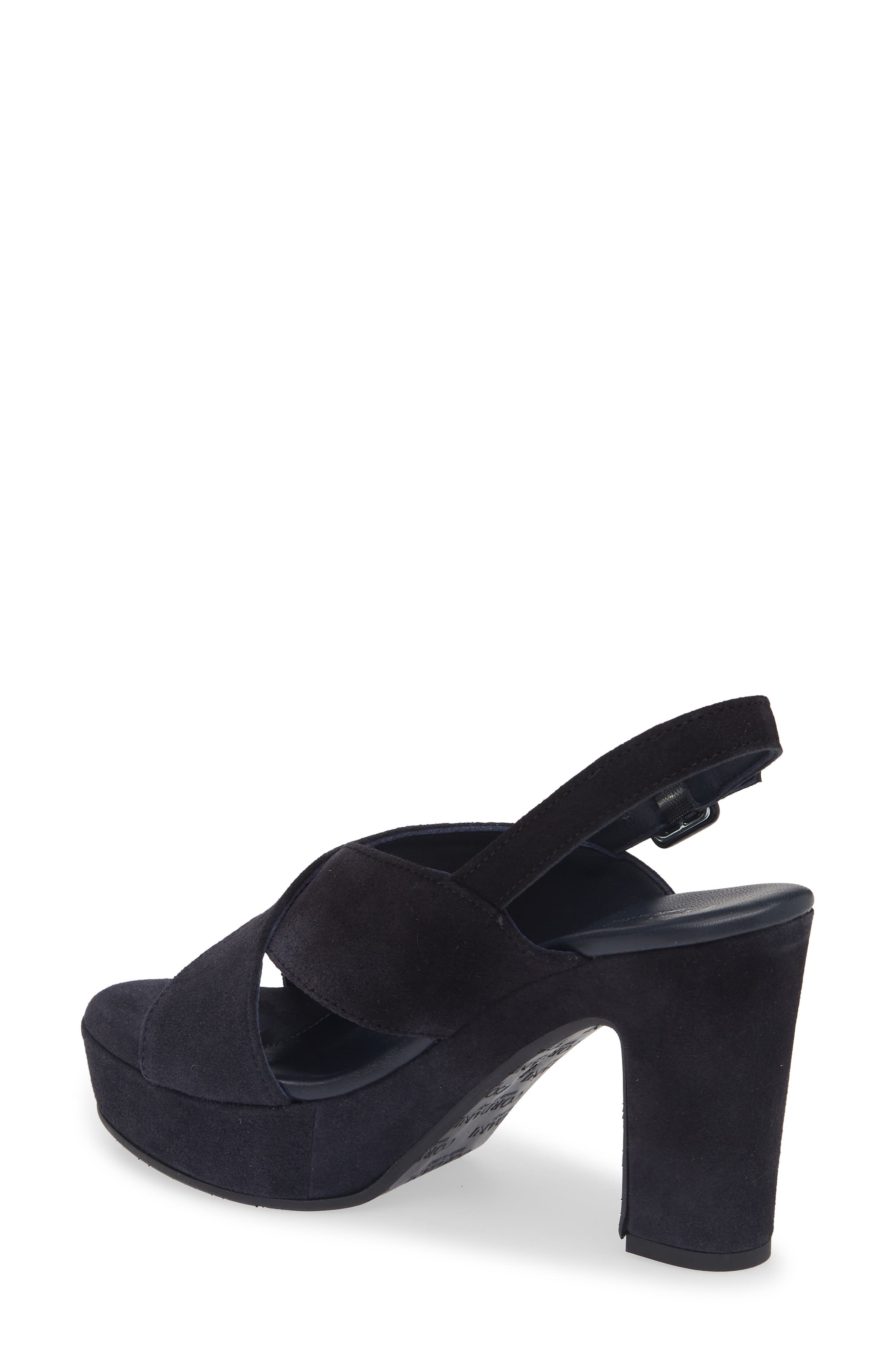 Cordani Teresa Slingback Platform Sandal, Alternate, color, Navy Suede