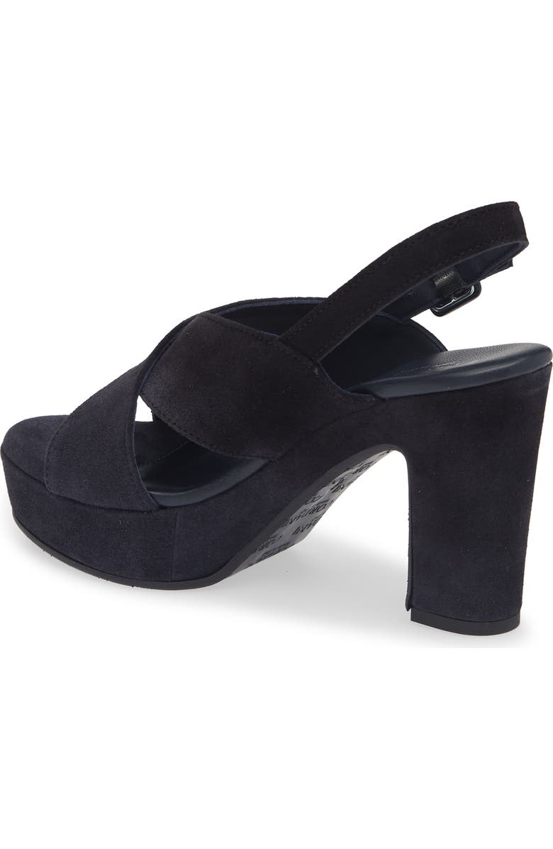 Cordani Teresa Slingback Platform Sandal, Alternate, color, Navy Suede