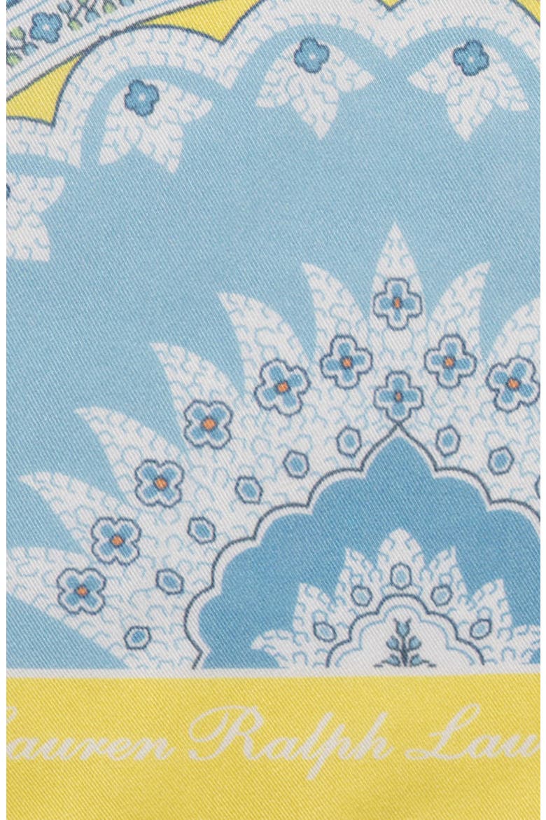 Paisley Silk Small Square Scarf, Alternate, color, LEMON SORBET