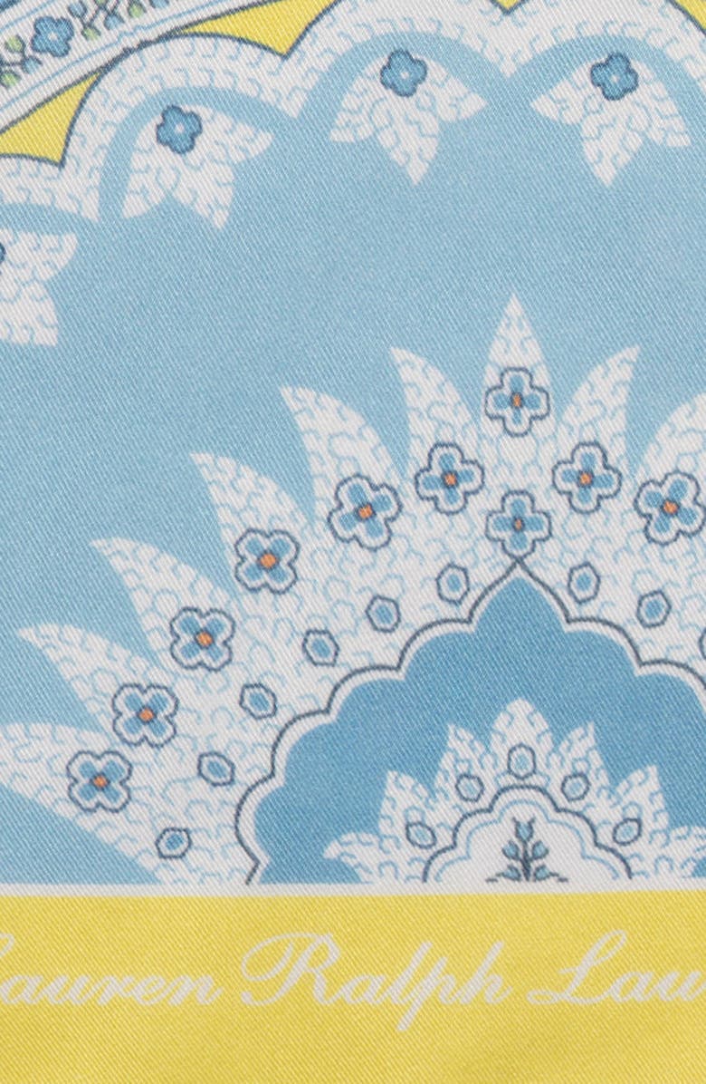 Lauren Ralph Lauren Paisley Silk Small Square Scarf, Alternate, color, Lemon Sorbet