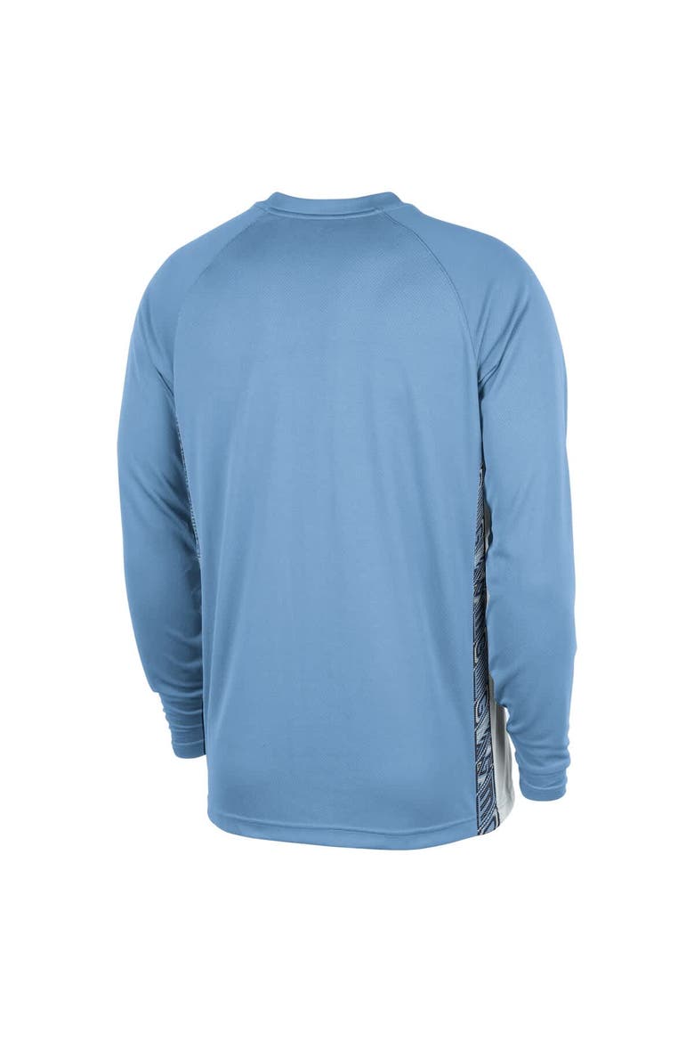 Men's Nike  Light Blue Memphis Grizzlies 2025/26 City Edition Authentic Pregame Dri-FIT Long Sleeve Shooting T-Shirt, Alternate, color, Light Blue
