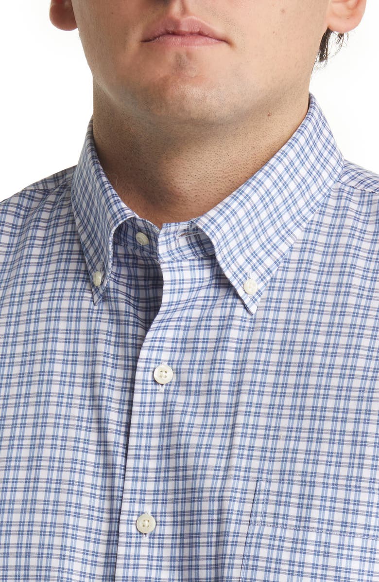 Peter Millar Blue Water Cotton Button-Down Sport Shirt, Alternate, color, 