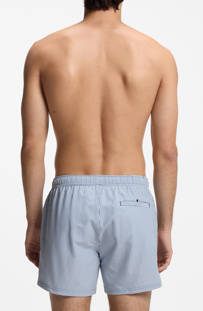 BOSS Velvet Fish Swim Trunks, Alternate, color, Open Blue