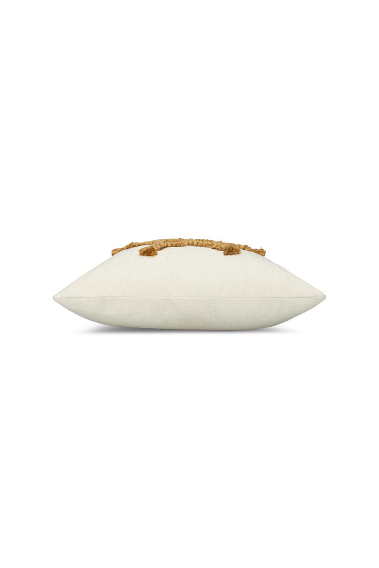Snowflake Gold Indoor & Outdoor Woven Accent Holiday Pillow, Alternate, color, Gold