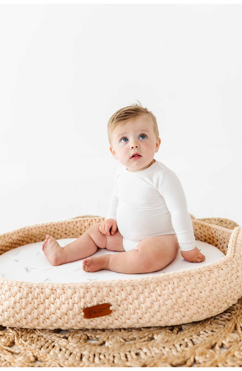 Ely's & Co. Modal Bodysuit - Crew Neck, Alternate, color, White