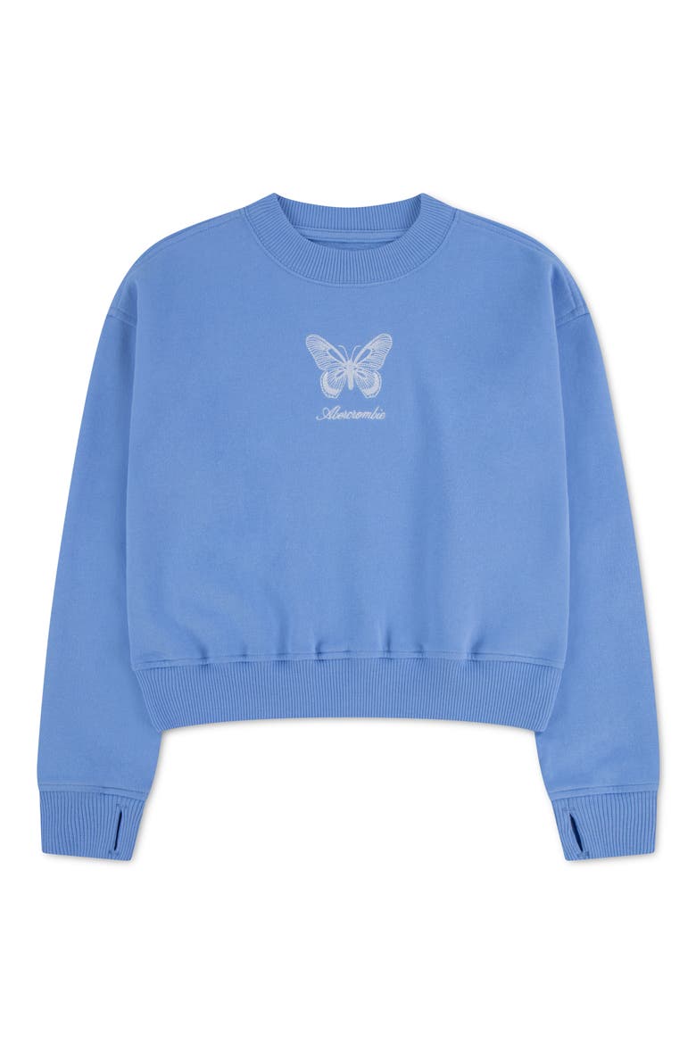 Kids' Butterfly Cotton Blend Sweatshirt, Main, color, VISTA BLUE