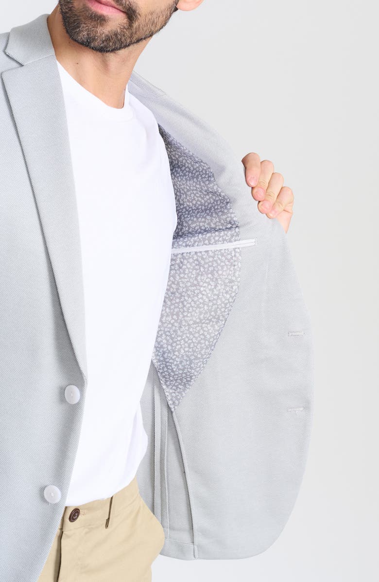 SAVILE ROW CO Piqué Knit Sport Coat, Alternate, color, Grey