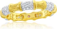 SUZY LEVIAN Pavé Cubic Zirconia Bamboo Eternity Ring
