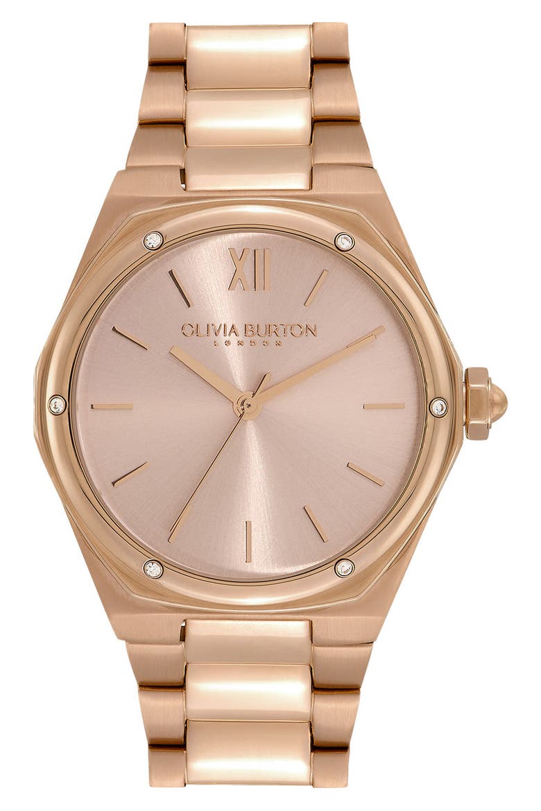 Sports Luxe Hexa Bracelet Watch, 33mm, Main, color, PINK