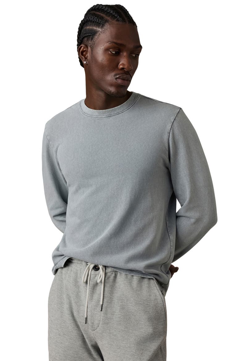 Organic Cotton & Recycled Cotton French Terry Long Sleeve T-Shirt, Alternate, color, LAKESHORE GREY