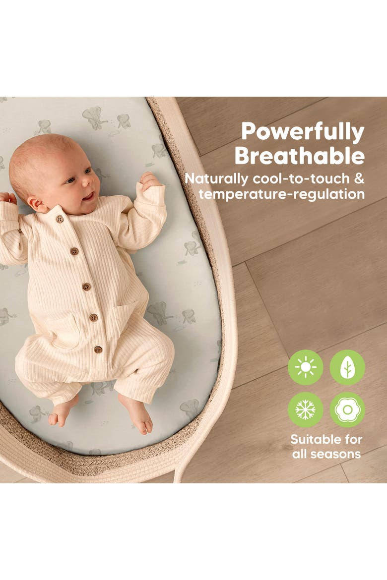2-Pack Isla Fitted Bassinet Sheets, Alternate, color, Elly