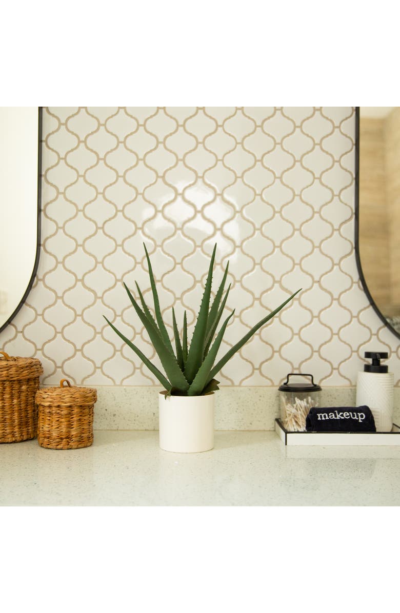 NEARLY NATURAL 17.5-in Artificial Agave Plant, Alternate, color, Green