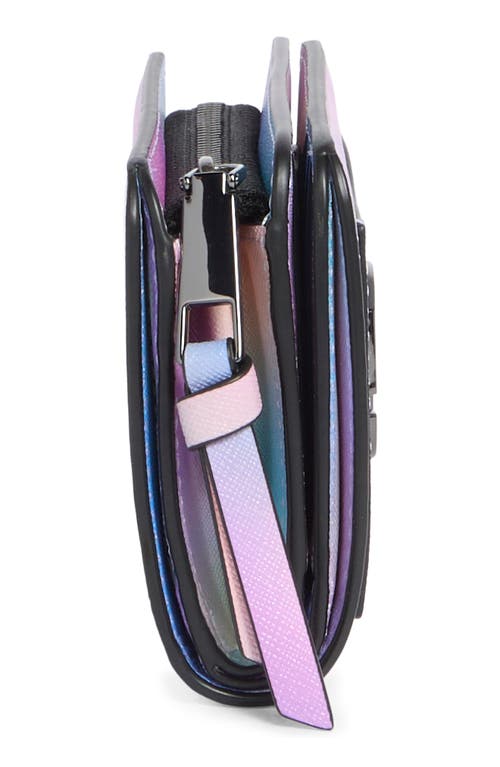 Marc Jacobs The Mini Compact Wallet In Blue Multi