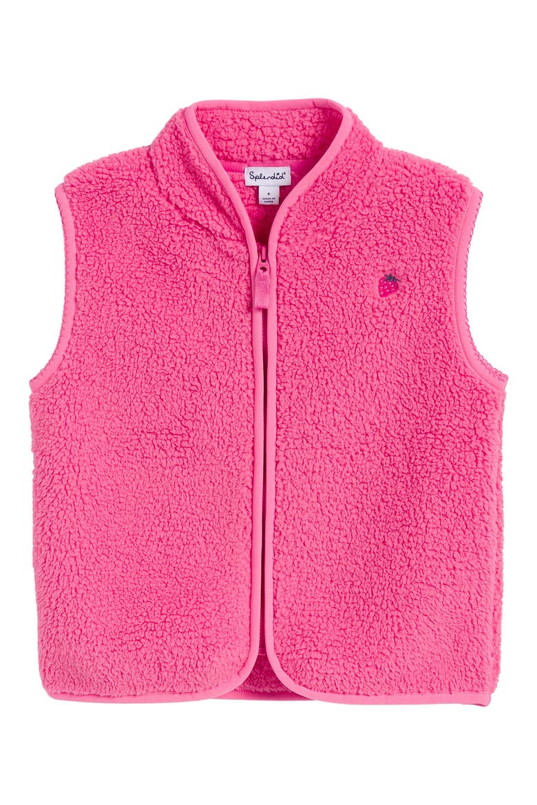 Kids' Berry Bliss Fleece Vest, Main, color, STRAWBERRY