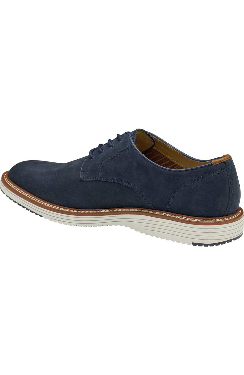 Johnston & Murphy Upton Plain Toe Derby, Alternate, color, Navy Tumbled Nubuck