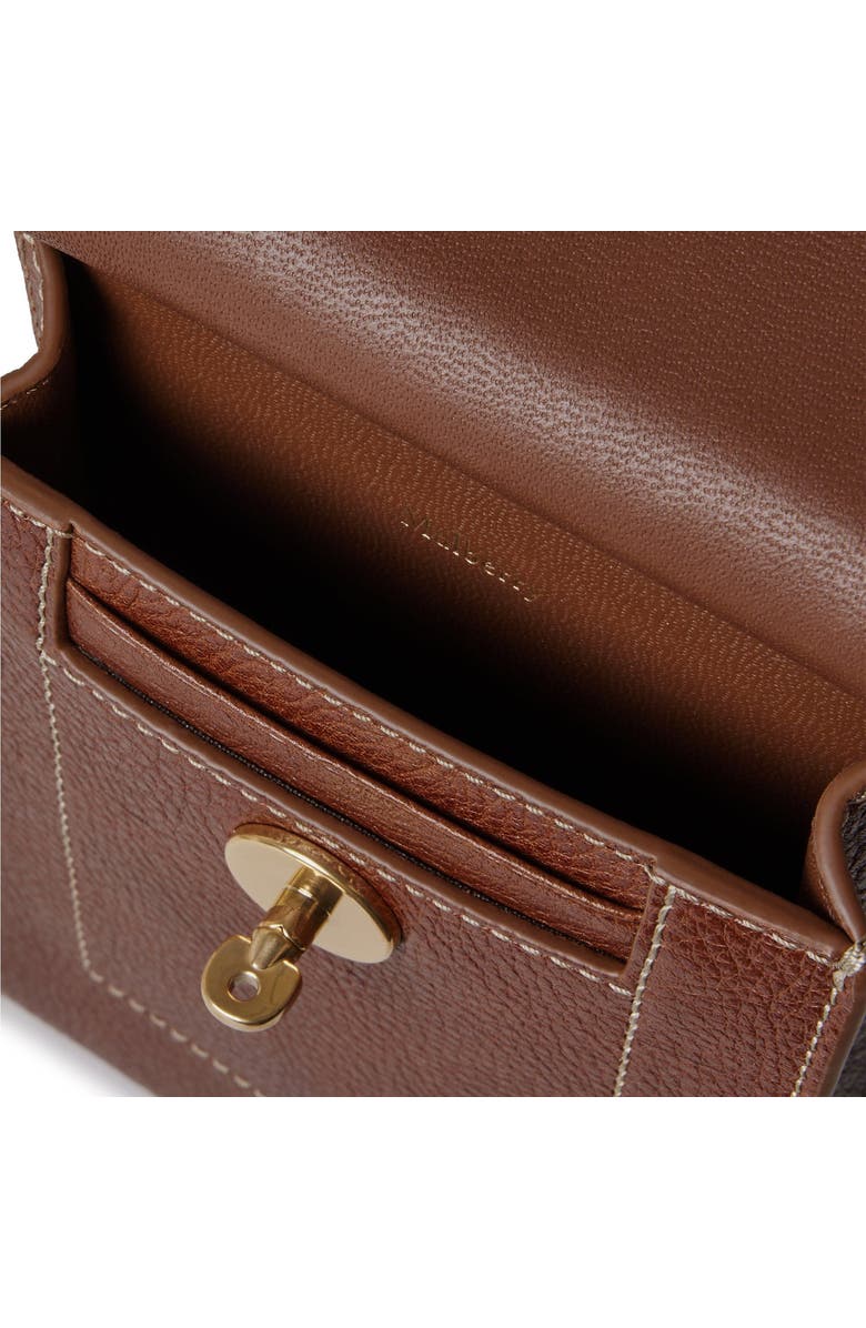 Mulberry Mini Antony Leather Pouch, Alternate, color, Oak