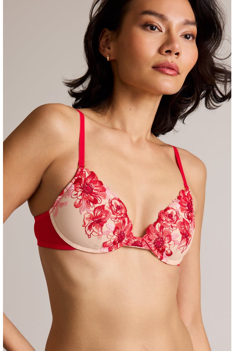 Embroidery Lift Up Bra, Alternate, color, Cherie Embroidery