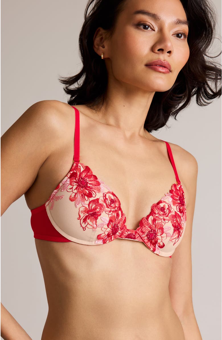 Pepper Embroidery Lift Up Bra, Alternate, color, Cherie Embroidery