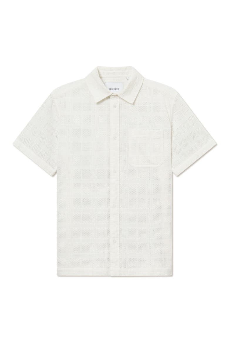 Charlie Short Sleeve Button-Up Shirt, Main, color, LIGHT IVORY
