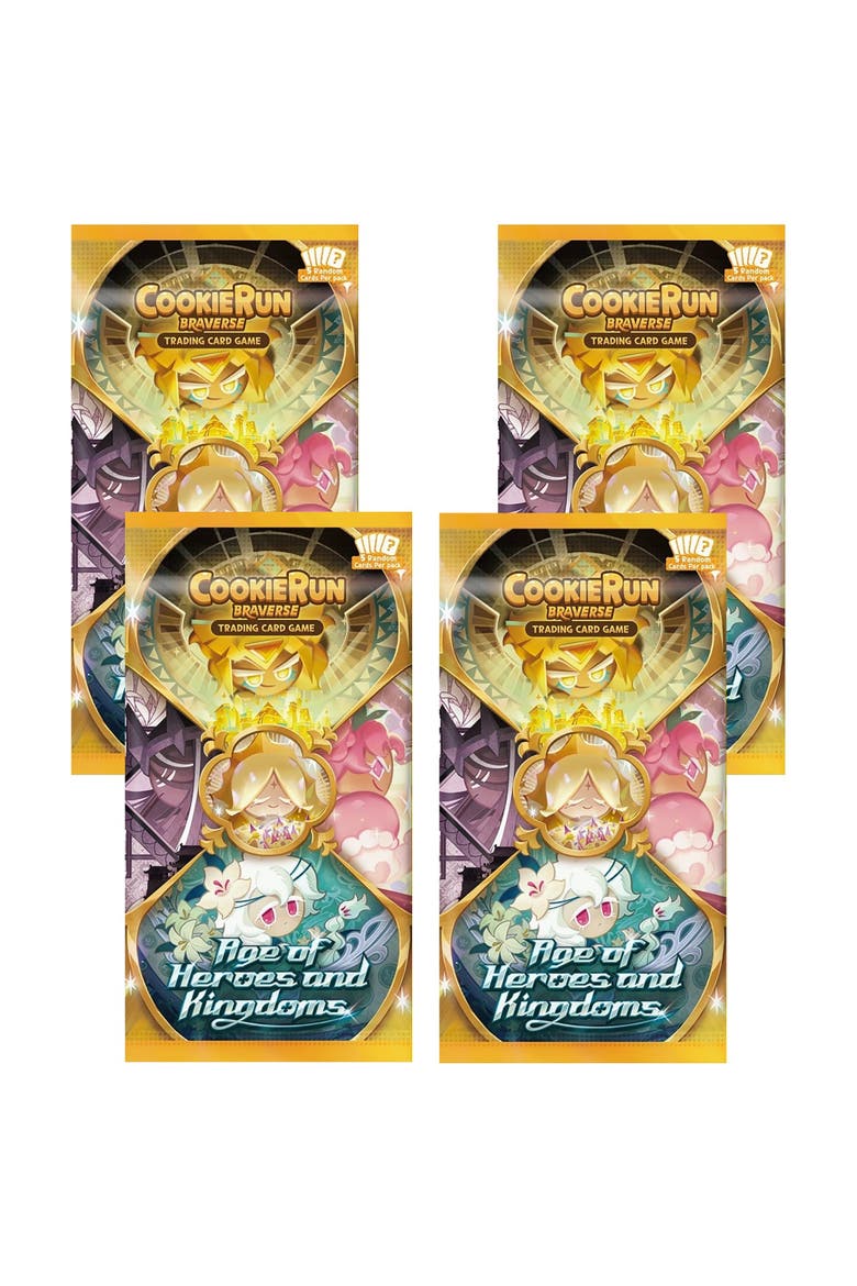 Trading Card Game Age of Heroes & Kingdoms, 4 Booster Packs, Main, color, Multicolored