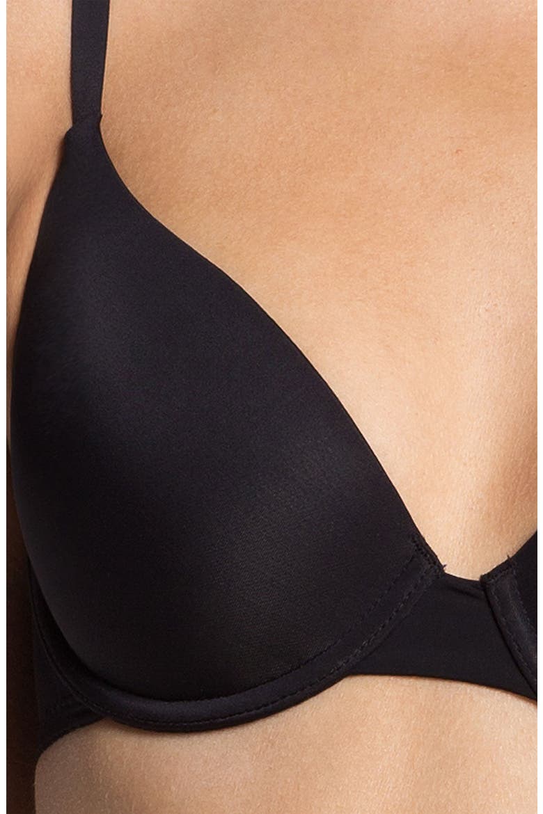 'Jayme' Underwire T-Shirt Bra, Alternate, color, BLACK