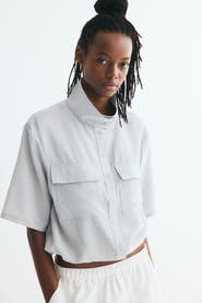 H&M Stand-Up-Collar Cargo Shirt