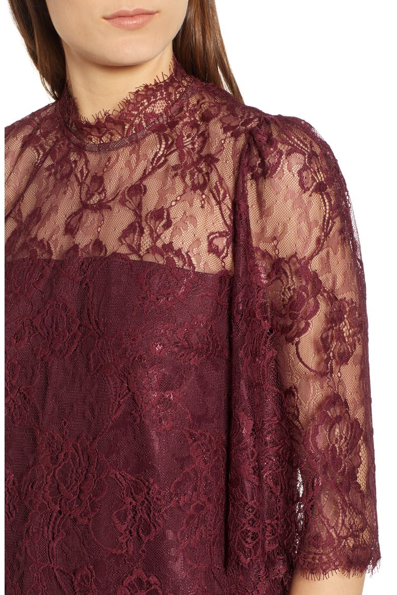 Naomi Lace Top, Alternate, color, AUBERGINE