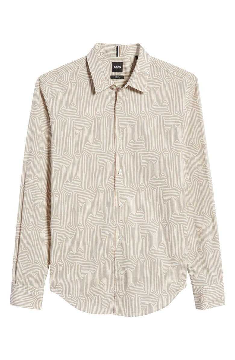 BOSS Ronni Slim Fit Stretch Cotton Button-Up Shirt, Alternate, color, 