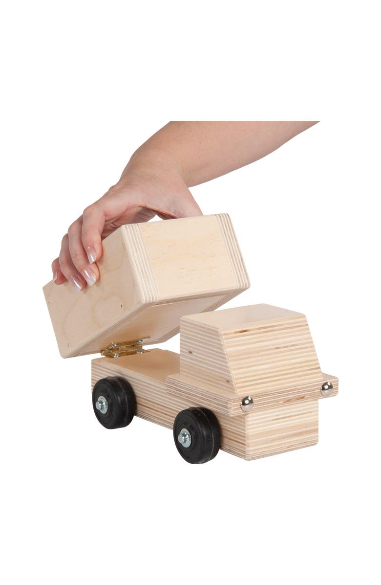 Kaplan Early Learning Company Wooden Dump Truck, Alternate, color, 