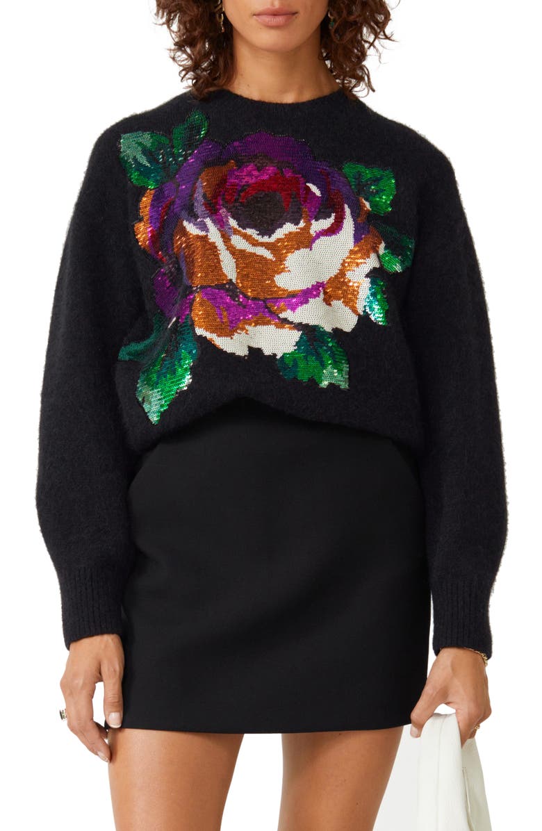 & Other Stories A-Line Miniskirt, Main, color, Black