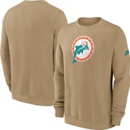 Nike Men's Nike Tan Miami Dolphins Swing Pass Rewind Club Pullover Sweatshirt