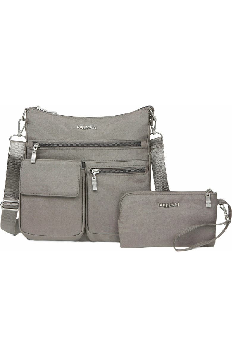 BAGGALLINI Modern Everywhere Slim Crossbody Bag with RFID Wristlet, Main, color, Sterling Shimmer
