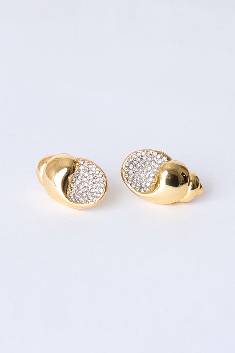 Lexi Crystal Seashell Stud Earrings
