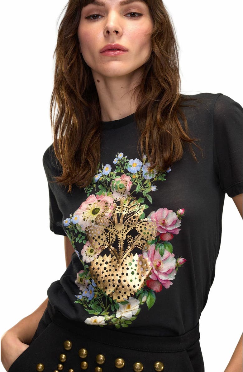 Cynthia Rowley Heart of Gold Tee, Alternate, color,