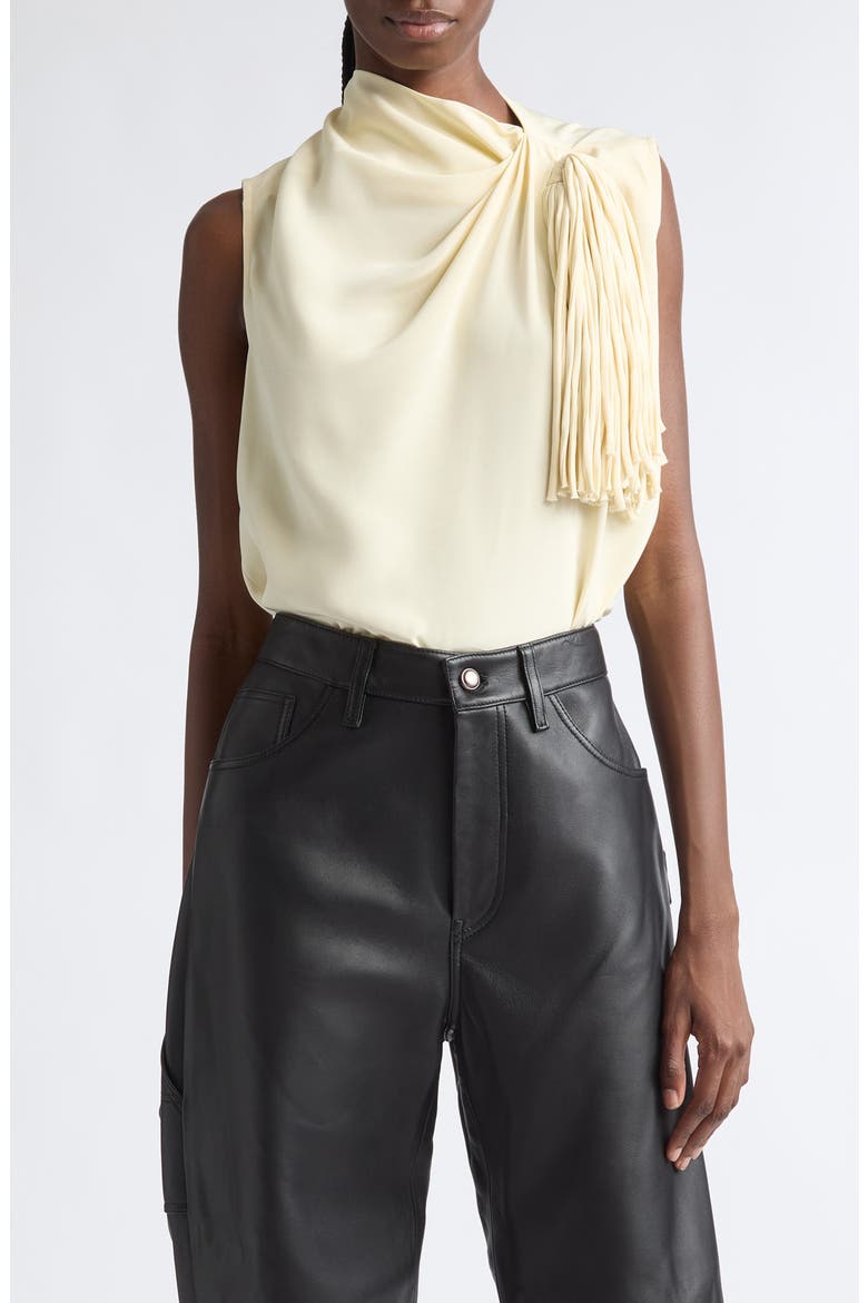 Alden Fringe Silk Top, Main, color, MACADAMIA