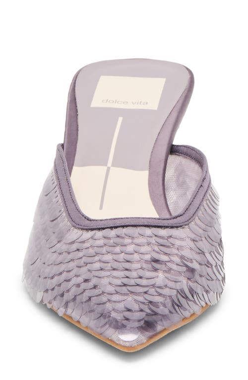 Dolce Vita Cleo Shimmer Kitten Heel Mule In Purple