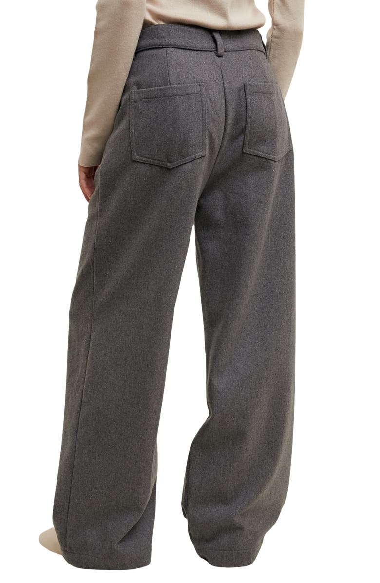 WISHLIST Pleated Wide Leg Trousers, Alternate, color, Charcoal