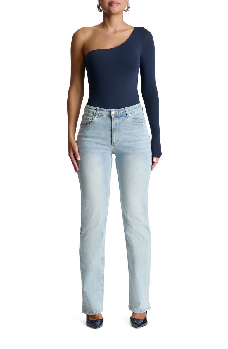 Naked Wardrobe NW Asymmetric Bodysuit, Alternate, color,