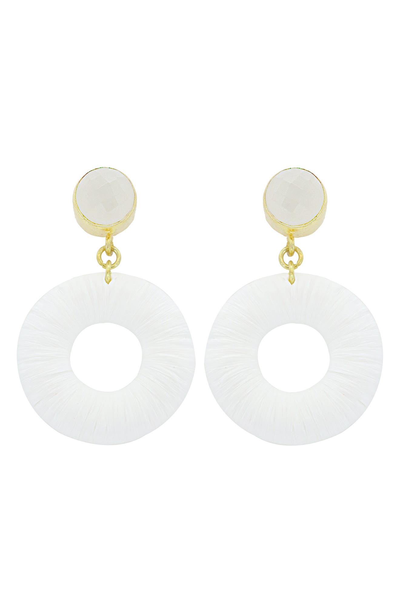 Panacea Raffia Open Circle Drop Earrings | Nordstromrack