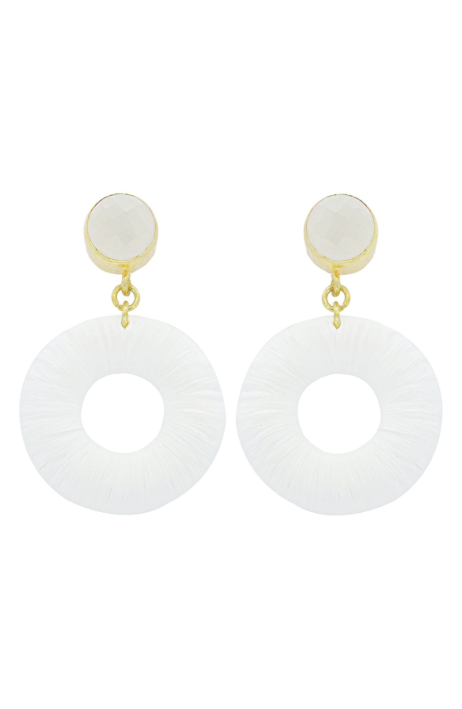 Panacea Raffia Open Circle Drop Earrings | Nordstromrack