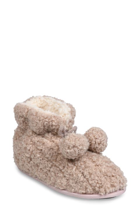 Faux Fur Quilted Slipper Boot (Women)