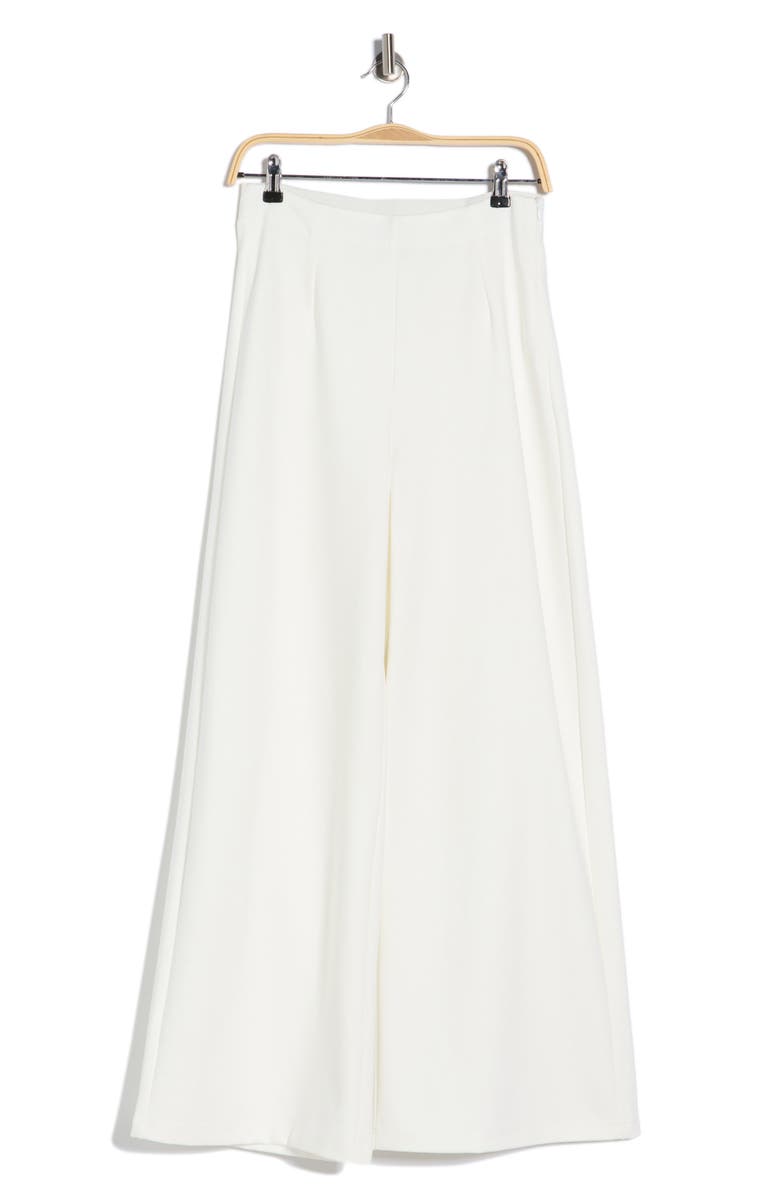 French Connection High Waist Wide Leg Ponte Pants, Main, color, Summer White