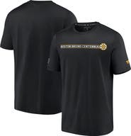 FANATICS Men's Fanatics Branded  Black Boston Bruins Authentic Pro Centennial Banner T-Shirt