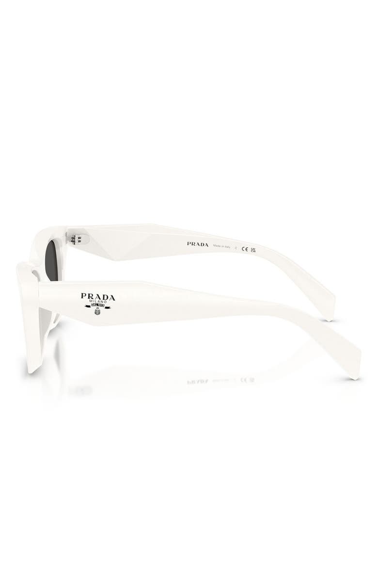 Prada 51mm Butterfly Sunglasses, Alternate, color, Talc / Dark Grey